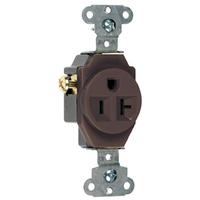 Pass & Seymour Brown 20 amp 125 volt Industrial Single Receptacle Outlet